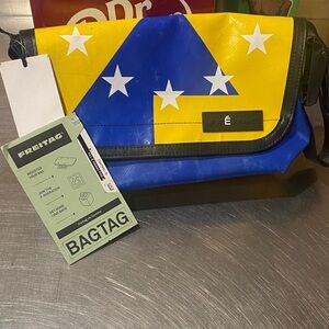 Freitag Blue and Yellow Men's Messenger Bag